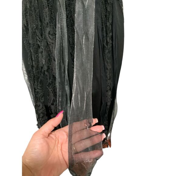 Spirit Gothic Punk 80’s Black Party Dress Costume sized Large preowned - Picture 4 of 6